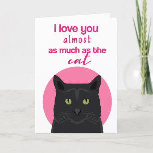 Black Cat Valentines Day Card
