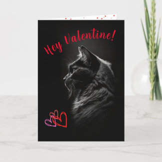 Black Cat Valentine's Day Card for Any Pet Parent