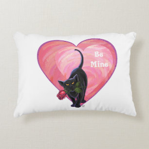Black Cat Valentine's Day Decorative Cushion