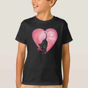 Black Cat Valentine's Day T-Shirt