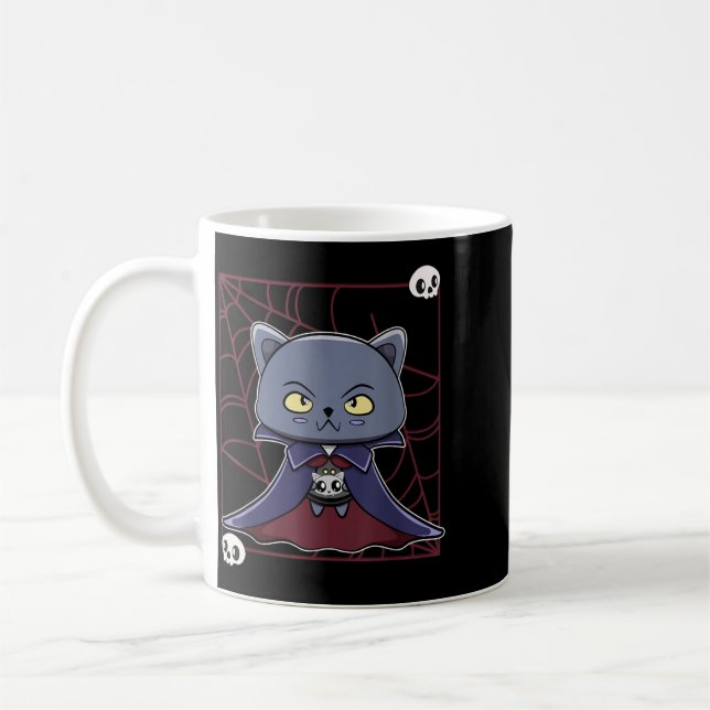 Black Cat Vampire Dracula And Monster Item For Coffee Mug (Left)