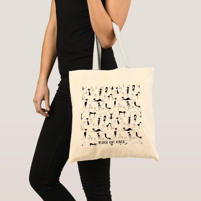 Black Cat Vibes  Tote Bag (Front (Product))