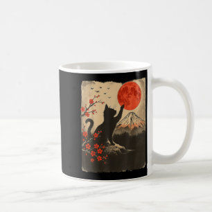 Black Cat Vintage Retro Japan Art Japanese Theme Coffee Mug