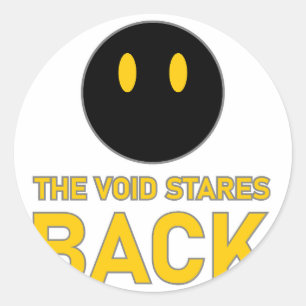 Black Cat Void Eyes The Void Stares Back Classic Round Sticker