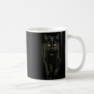 Black Cat Walking Kitten Kitty Halloween y Men Coffee Mug