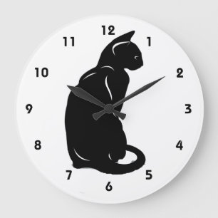 Black Cat Wall Clock