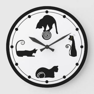 Black Cat Wall Clock