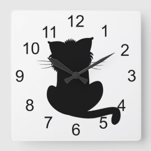 Black Cat Wall Clock