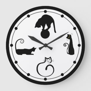 Black Cat Wall Clock