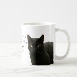 Black Cat Watching Coffee Mug