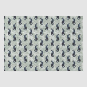 Black Cat Watercolor Tissue Paper