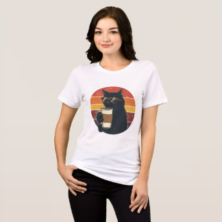 Black Cat Wearing Sunglasses T-shirt Tri-Blend Shirt