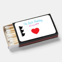 Black Cat Wedding Matchbox Favours