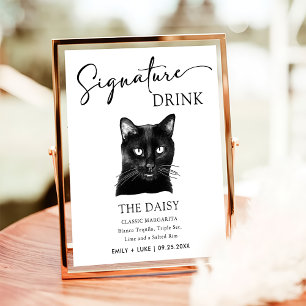 Black Cat Wedding Signature Drink Sign