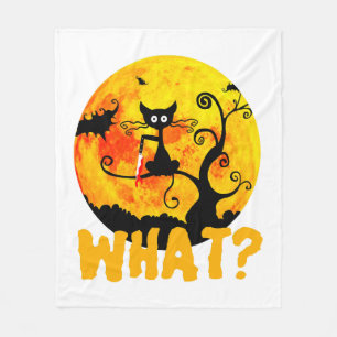 Black Cat What Black Cat - Fleece Blanket
