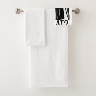 Black Cat What Knife Funny Murderous Halloween Pet Bath Towel Set