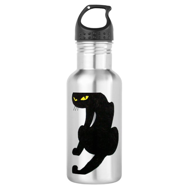BLACK CAT  white 710 Ml Water Bottle (Front)