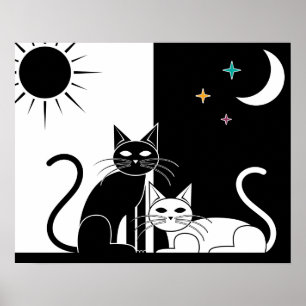 Black Cat, White Cat Poster