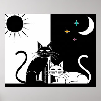 Black Cat, White Cat Poster