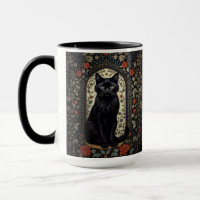 Black Cat William Morris Inspired
