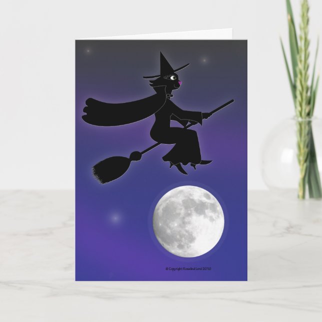Black Cat Witch Card (Front)