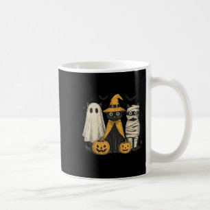 Black Cat Witch Ghost Y Halloween Pumpkin Men Kids Coffee Mug