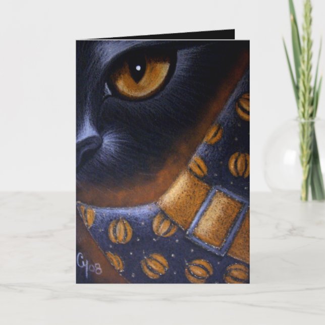 BLACK CAT - WITCH HAT Card (Front)