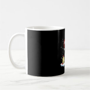 Black Cat With A Santa Hat Christmas Cat Costume Coffee Mug