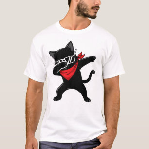 Black Cat with Bandana Dab – Funny Cool Dabbing T-Shirt