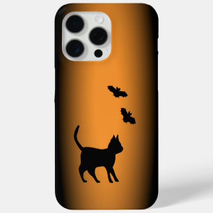 Black Cat with Bat iPhone 15 Pro Max Case