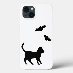 Black Cat with Bat iPhone 13 Case