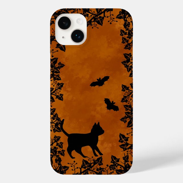 Black Cat with Bat Case-Mate iPhone Case (Back)