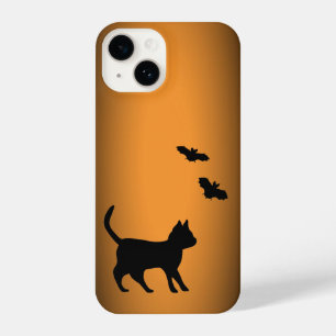 Black Cat with Bat iPhone 14 Case
