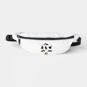 Black Cat with Bunny Eggs Happy Easter Day Matchin Bum Bags