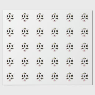 Black Cat with Bunny Eggs Happy Easter Day Matchin Wrapping Paper