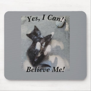 Black Cat With Mouse Customisable Cat Photo Funny  Mat