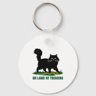 Black Cat With Snake Oh Lawd He Treading Nature An Key Ring