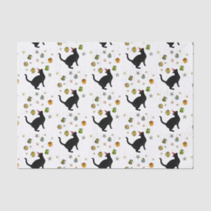 Black Cat with Star Decorations Tissue Paper