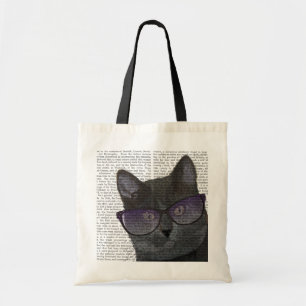 Black Cat with Sunglasses 2 Tote Bag