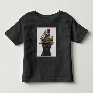 Black Cat with Teapot and Owl Toddler T-Shirt