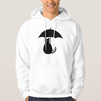 Black Cat with Umbrella Hoodie