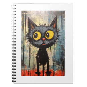 Black Cat With Yellow Eyes   Notebook