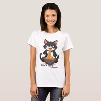 Black Cat Women Noodle T-Shirt