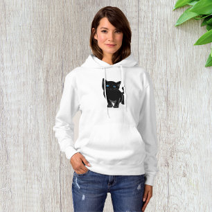 Black Cat Womens Hoodie