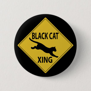 Black Cat Xing 6 Cm Round Badge