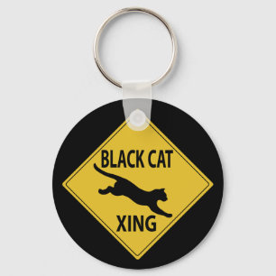 Black Cat Xing Key Ring