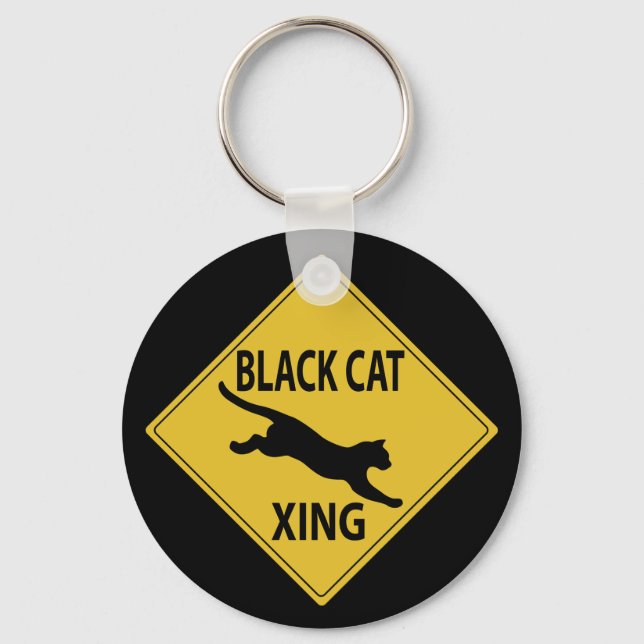 Black Cat Xing Key Ring (Front)