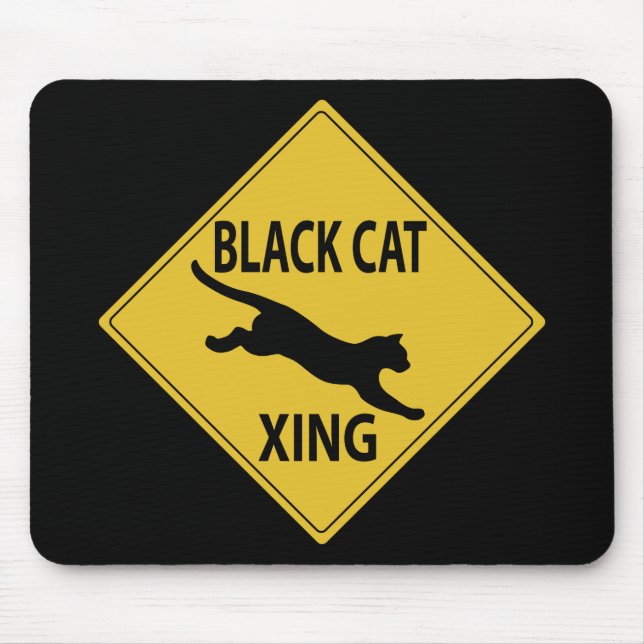 Black Cat Xing Mouse Mat (Front)