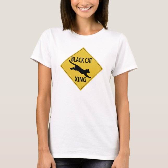 Black Cat Xing T-Shirt (Front)