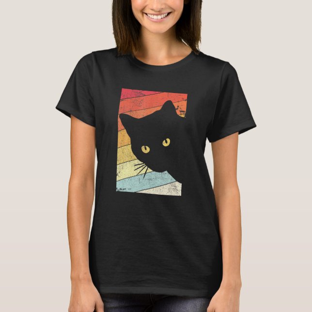 Black-Cat-Yellow-Eyes Cats  2 T-Shirt (Front)
